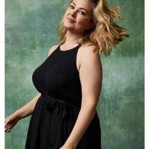 Torrid Mini Black Tiered Dress Size 0/12